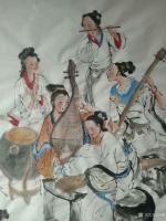 艺术家任燕日记:原创《八美图》,国画人物画,尺寸68x138cm,由国家特一【图1】