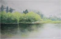 艺术家冯保民日记:水彩画《玉华宫》,由玉华禅院存正…尺寸50x75cm【图1】