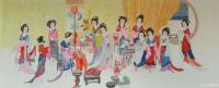 艺术家韩梅日记:工笔人物画《金陵十二金钗》,尺寸68x180cm,请欣赏,欢【图1】