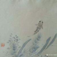 艺术家马晓薇日记:儿子帮我抓来两只虾虎鱼,它的眼睛 咕噜噜地转个不停,样子还真【图1】