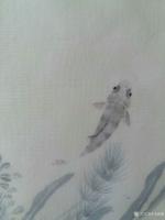 艺术家马晓薇日记:儿子帮我抓来两只虾虎鱼,它的眼睛 咕噜噜地转个不停,样子还真【图2】