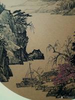 艺术家高勇利日记:国画山水画小品《李白詩意》,尺寸50*50cm,卡紙圓光
【图2】