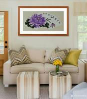 艺术家何跃起日记:晒一组《醉春》,《花开富贵》,《硕果飘香》,国画花鸟画,装裱【图1】