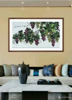 艺术家何跃起日记:晒一组《醉春》,《花开富贵》,《硕果飘香》,国画花鸟画,装裱【图2】