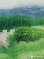 艺术家冯保民日记:《废弃的石桥》,水彩画,40*60cm,写生作品欣赏【图1】