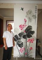 艺术家宁建华日记:小八尺《荷塘清趣》,彩墨花鸟画,送给老师们欣赏指导【图1】