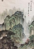 艺术家刘传军日记:308号作品《绿水青山气象新》,仿古山水画,绿水青山新气象。【图1】