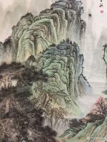 艺术家刘传军日记:308号作品《绿水青山气象新》,仿古山水画,绿水青山新气象。【图5】