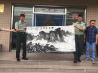 艺术家刘传军生活:为庆祝中国人民解放军成立91周年,应邀同高新美协的同志们来到【图5】