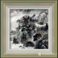 艺术家蒋元生日记:新作品展示《清泉出山涧》,《深山幽居图》,国画山水画,尺寸6【图3】