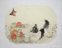 艺术家柳士才日记:小萌猫系列新作《香甜》萌猫遇上水果,《探奇》萌猫逗蚂蚁,《柿【图3】