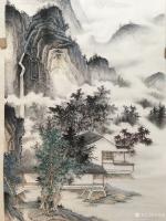 艺术家李伟成日记:新完成订单两幅仿古山水画,请欣赏【图1】
