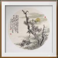 艺术家郎祎日记:国画山水画小品《塞北幽居》尺寸60*60cm,“中国传统的留【图0】