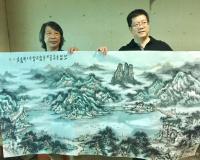 艺术家刘应雄日记:邓文胜大律师订制的4幅国画山水畫完成,《仙山神韵》《南岳晨曦【图1】