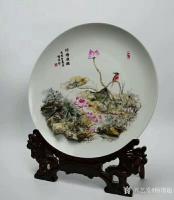 艺术家杨增超日记:石画新作品《荷塘清趣》上架!
瓷盘直径整体高38c【图1】