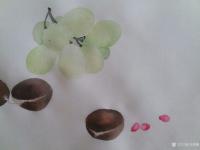 艺术家马晓薇日记:笔底明珠无处卖,闲抛闲掷野藤中。工笔静物写生画《石榴》组合【图3】