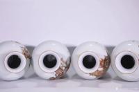 艺术家东方古玩城堡收藏:晚清,“大清乾隆年制”款,四大金刚护法观音瓶一套,胎质洁白莹【图1】