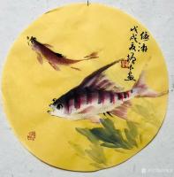 艺术家冯增木日记:加白粉画鱼,虽有粉子气,但试验一下未尝不可!《金玉满堂》《嬉【图1】