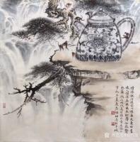 艺术家石广生日记:壶诗《借得银河挂前川,移来天壶醉群猿。人间沧桑雄风在,松涛如【图0】