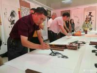 艺术家刘建国日记:书画进社区,“景阳社区大公书画院揭牌仪式”,“大公书画院尊老【图2】