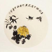 艺术家田革祥日记:《正月枇杷黄似橘》《金风初下菊花黄》国画花鸟画小品一组,请欣【图2】