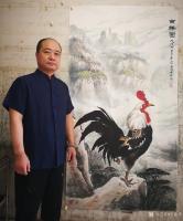 艺术家宁建华日记:《吉祥图》,国画彩墨山水画,大六尺98×180cm,送给老师【图1】