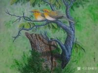 艺术家崔宁日记:我的花鸟画作品《富贵荣华》,《吉祥如意》,《比翼连枝》,请欣【图1】