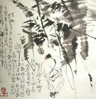 艺术家赵承锐收藏:我正在作着一幅繁琐的8平的彩墨作品,小憩时读到《六根》平台的【图4】
