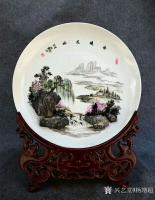 艺术家杨增超日记:奇石瓷画艺术作品:《高山流水》,《春暖花开》,《清溪幽胜》,【图1】