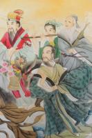 艺术家韩梅日记:新作工笔人物画《八仙过海》,尺寸98x180cm,请欣赏,手【图1】