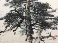 艺术家罗树辉日记:扇面《桂林小景》,国画山水画苍松系列新作品,尺寸38x66c【图3】