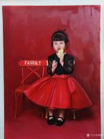 艺术家黎群日记:给大美女和小美女画的油画肖像画,喜欢的可以来图订做。【图1】