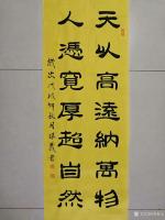 艺术家李振义日记:隶书书法作品欣赏《天以高远纳万物,人以宽厚超自然》,《诗情秋【图0】