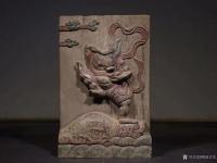 艺术家明清古艺收藏:艺术品青石彩绘《魁星点斗》,尺寸:高77cm宽50cm厚13【图0】