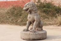 艺术家明清古艺日记:青石雕刻《宋元雄狮》,高65厘米座直径47厘米,雄狮雕像造型【图2】