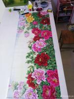 艺术家胡记领日记:国画工笔花鸟画《花开富贵》牡丹花鸟系列作品,尺寸小六尺180【图3】