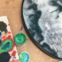 艺术家周海波日记:《钉子画》,用钉子制作的山水画,今天完成最后一遍上色!立体与【图1】