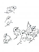 艺术家龚光万日记:《小鸡小鸡》,二十余年前,政治学习之余涂鸦作品,今翻读实感兴【图1】