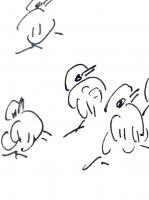 艺术家龚光万日记:《小鸡小鸡》,二十余年前,政治学习之余涂鸦作品,今翻读实感兴【图5】