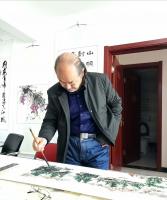 艺术家周居安生活:兰州军创画院新年笔会活动又开始啦,图为画院各位老师去全神贯注【图2】