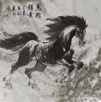 艺术家刘建国日记:乙亥新春,马踏祥云,新的一年国画骏马新作品欣赏«志在千里»«【图2】