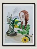 艺术家刘晓宁日记:香香漫画人物画欣赏;画画是一个奇妙的过程,看着画面一点点变化【图4】