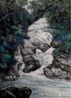 艺术家严巍日记:国画山水画《陇塬晨晓》《清泉石上流》陇塬写生作品欣赏;
【图2】