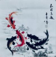 艺术家李尊荣日记:国画鱼虾蟹《连年有余》《家园乐趣》《相约在春季》《咏春之乐》【图2】