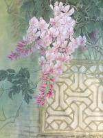 艺术家汪林日记:工笔花鸟画小猫与蚂蚱《秋趣》和簕杜鹃双兔图《小伙伴》,附局部【图4】