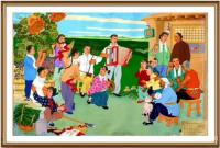 艺术家叶向阳日记:年画《送戏上门》,1965年在艺术学校毕业创作。曾参加河北省【图0】