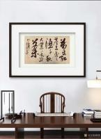 艺术家覃莽日记:覃莽的草书作品欣赏:“万丈红尘三杯酒,千秋大业一壶茶;”作品【图1】