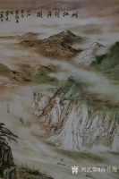 艺术家孙传海日记:新创作的烙画山水画《川江行舟图》,尺寸八尺244cmx122【图2】