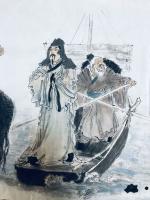 艺术家王晓鹏日记:国画水墨人物画取李白“黄鹤楼送孟浩然之广陵”诗意而创作;
【图2】