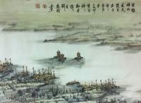 艺术家刘应雄日记:国画山水画《黄鹤楼的春天》,尺寸六尺横幅96X180CM,庚【图3】